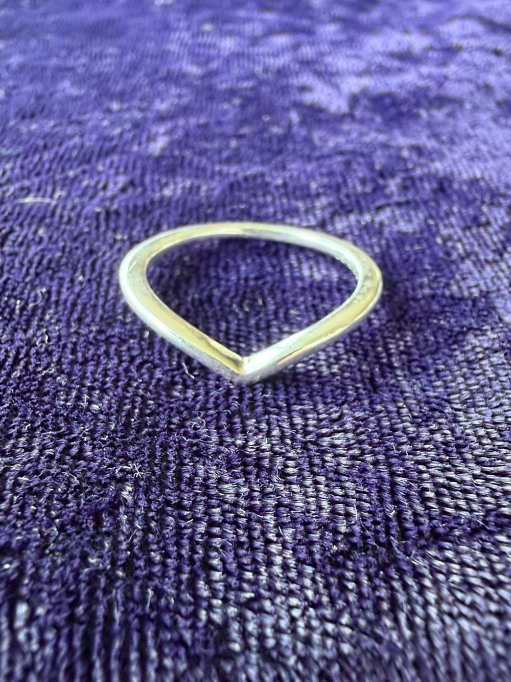 Size 7 Pandora stacked wishbone ring in 925 sterling silver